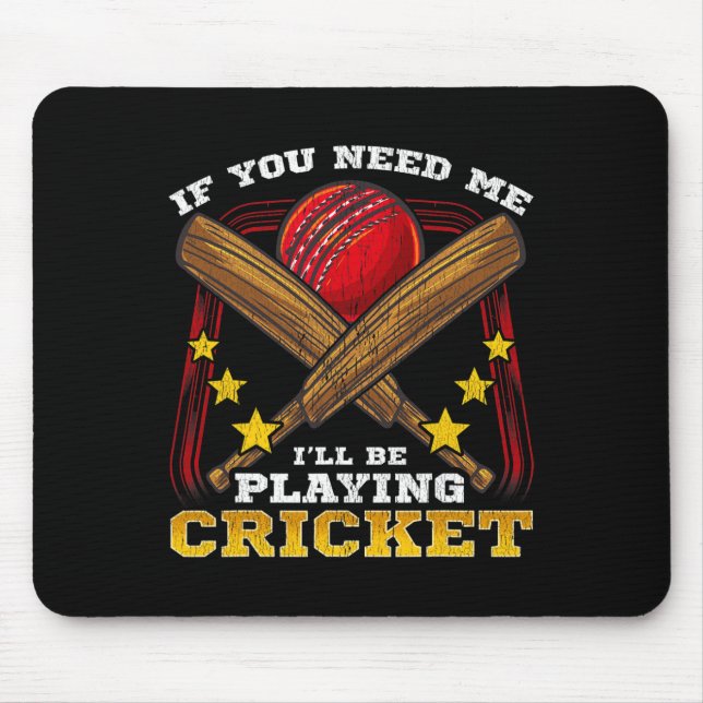 Cricket Sports Game Funny Apparel Gift  Musmatta (Framsidan)