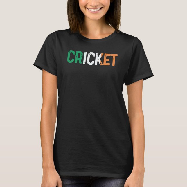 Cricket Sports Player Ireland Cricket T Shirt (Framsida)