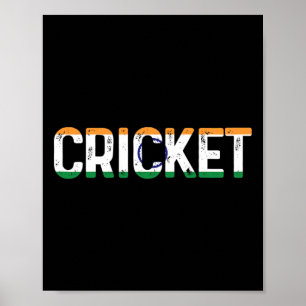 Cricket Sports Spelare Indien Cricket Poster