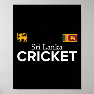 Cricket Sri Lanka Bästa fans present till pojkar e Poster