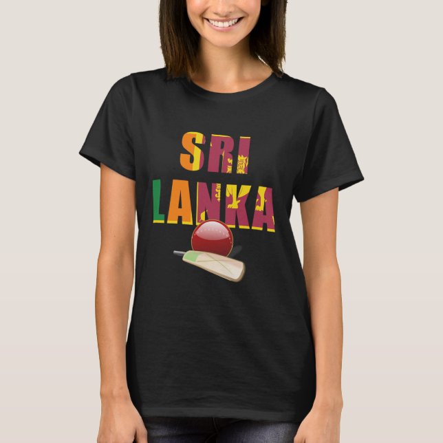 Cricket Sri Lanka Flagga T Ll  Shirt (Framsida)
