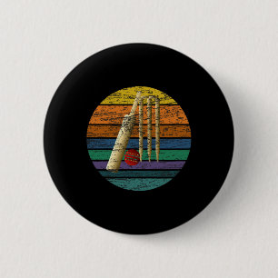 Cricket Störar Vintage T Ll Cricket-fan Bowler Cri Knapp