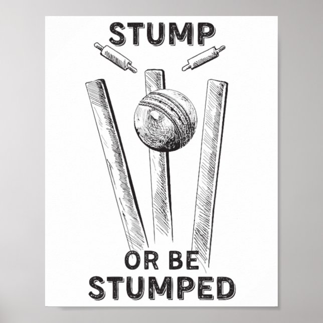 Cricket T20 Jersey Stump Or Be Stumped  Poster (Framsidan)