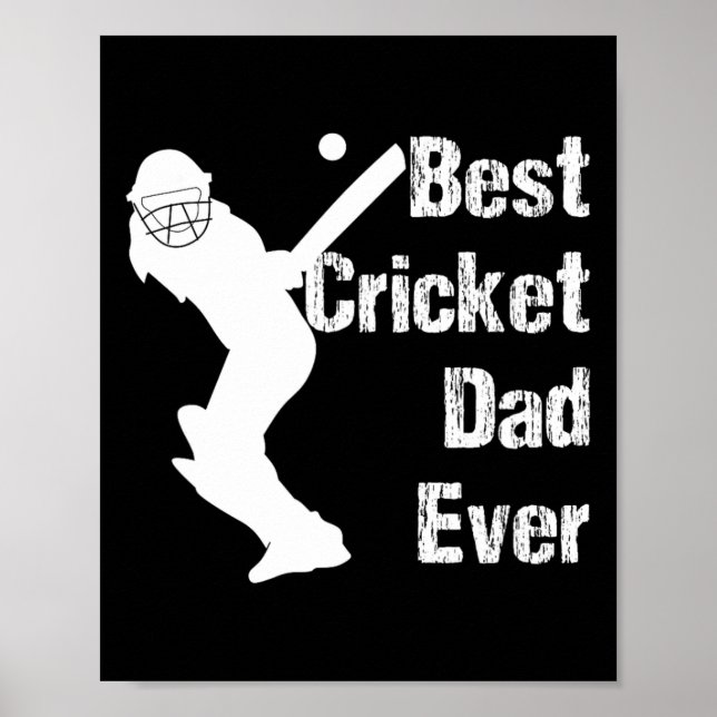Cricket T Ll Tröja För Indiska Desi Cricket Pappor Poster (Framsidan)