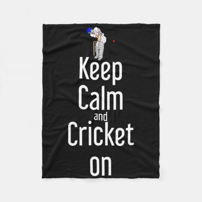 Cricket T Ll Tsman Håll Lugnt Och Cricket På  Fleecefilt (Framsidan)