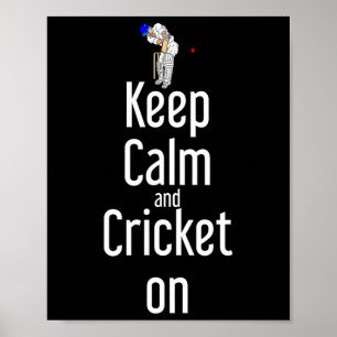 Cricket T Ll Tsman Håll Lugnt Och Cricket På Poster