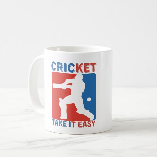 CRICKET TA DET LÄTT - CRICKET ÄLSKARE KAFFEMUGG (Framsida vänster)