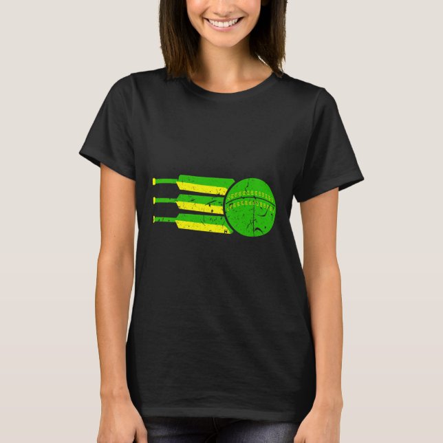 Cricket Team Australien Färger Atlet Australiensis T Shirt (Framsida)