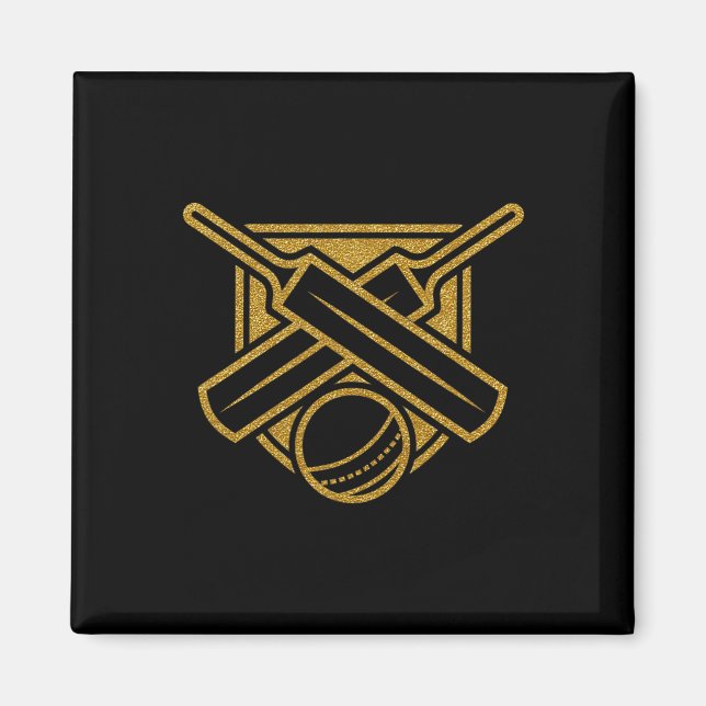 Cricket Tsman Tting Test Match Tee  Magnet (Framsidan)