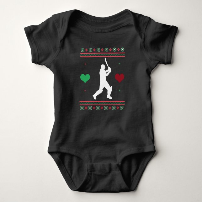 Cricket Ugly jul Sweater Julafton T Shirt (Framsida)