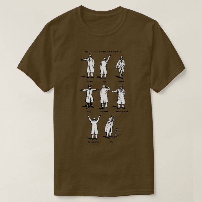Cricket Umpires x27Signalsx27 OWZAT T Shirt (Design framsida)