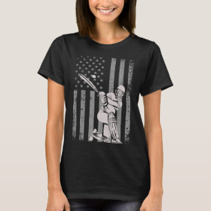 Cricket Usa Amerikansk Flagga Cricket Älskare Lag T Shirt