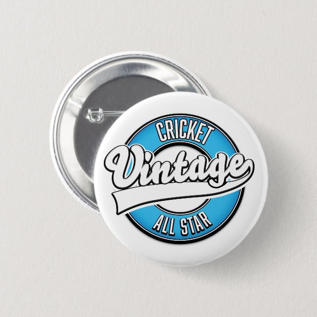Cricket Vintage all star logotyp Knapp (Framsida & baksida)