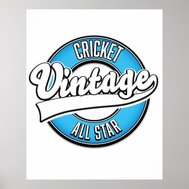Cricket Vintage all star-logotyp Poster (Framsidan)