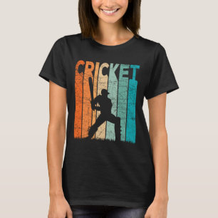 Cricket Vintage Cricket Spelare Retro Cricketer T Shirt