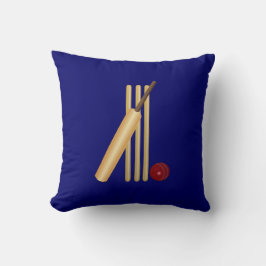 Cricket, wicket, fladdermus och boll kudde