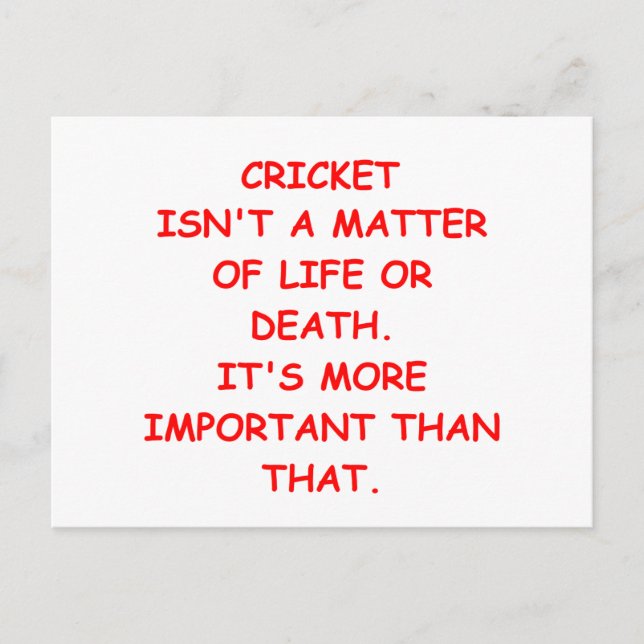 cricket-witz vykort (Framsida)