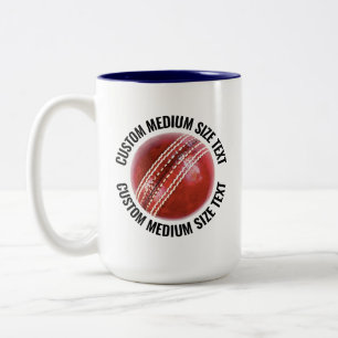 Cricketboll & Medium text NAVYBLÅ 425g Specialbest Två-Tonad Mugg
