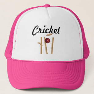 Cricketboll och stumps logotyp, keps