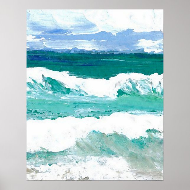 CricketDiane Beach Poster - Ocean Vågar i aktion (Framsidan)