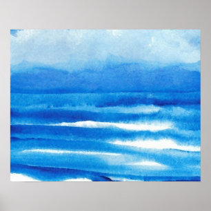 CricketDiane Ocean Poster - Sea Aria Blue Sjölands