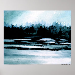 CricketDiane Ocean Poster - Sjö God morgon Mist