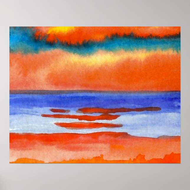 CricketDiane Ocean Poster - Vibrant Sunset 1 (Framsidan)