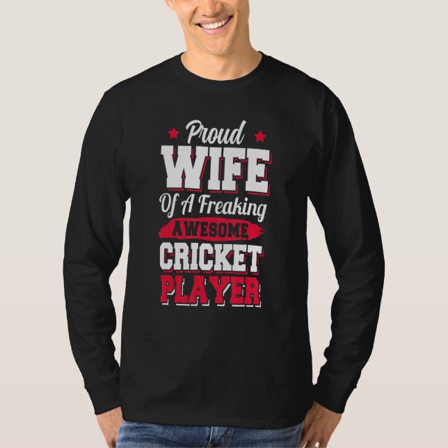 Cricketer Coach Cricket Player Makfe T Shirt (Framsida)