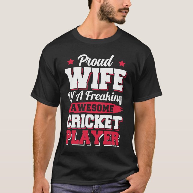 Cricketer Coach Cricket Player Makfe T Shirt (Framsida)