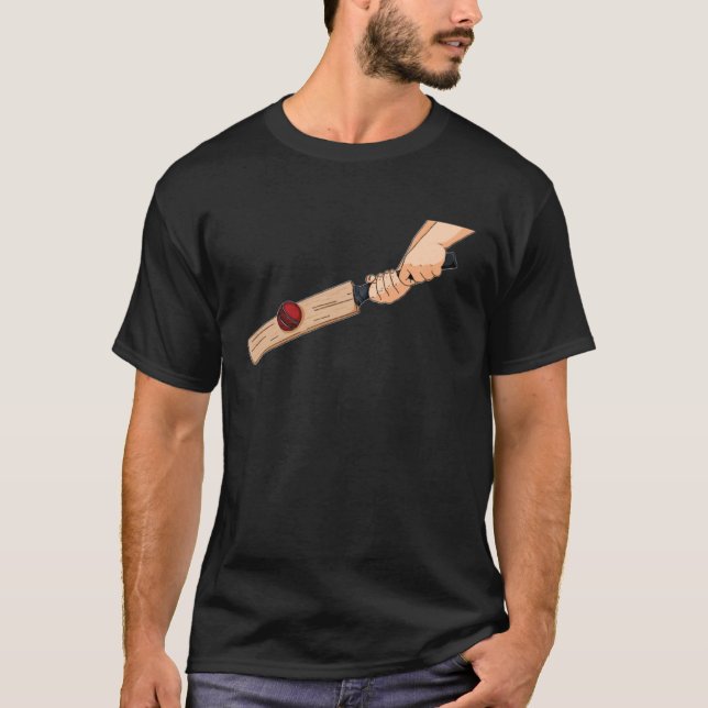 Cricketer Umpire Cricketing  Batsman Bowler Cricke T Shirt (Framsida)