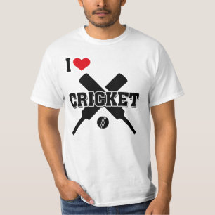 Cricketers I Kärlek Cricket, Crossed fladdermöss o T-shirt