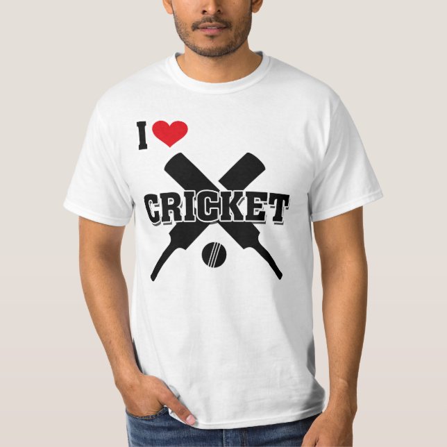 Cricketers I Kärlek Cricket, Crossed fladdermöss o Tröja (Framsida)