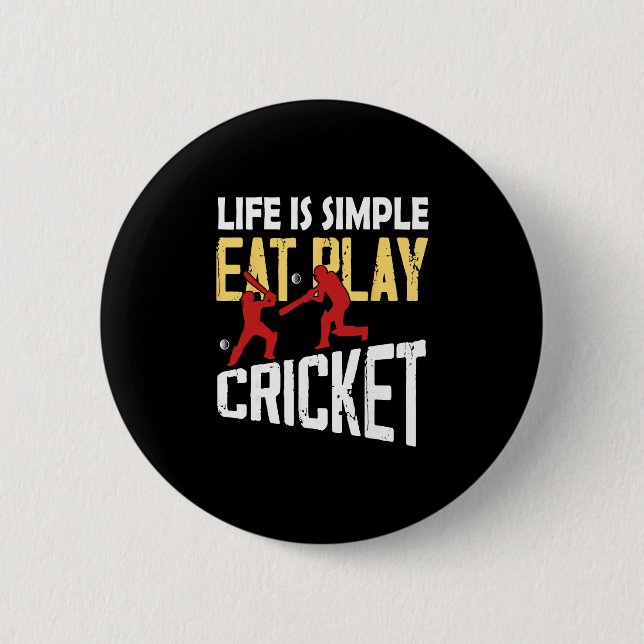 Cricketfanmode Pionjär Cricket Spelare Cricket Knapp (Framsida)