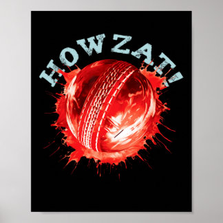 Cricketfans S Howzat! Cricket Ll S Distressed Eff Poster
