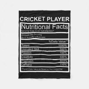 Cricketkläder Cricketälskarepresent Cricketspelare Fleecefilt