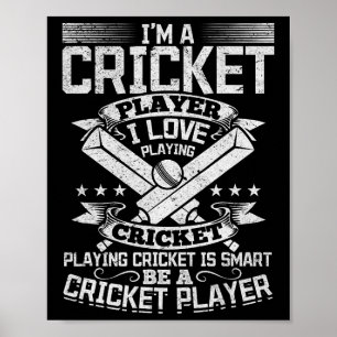 Cricketspel - Att spela cricket är smart att vara Poster
