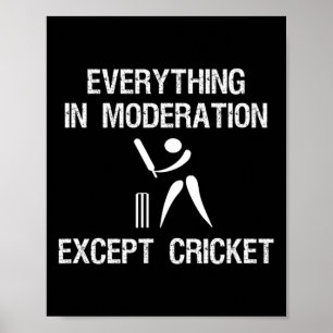 Cricketspel - Rolig moderering - Spelare Poster