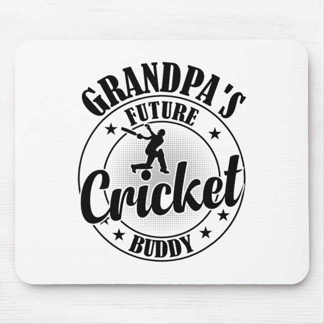 Cricketspelande cricketspelare - Farfars framtida  Musmatta (Framsidan)
