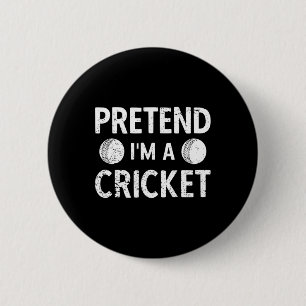 Cricketspelare Cricket Sport Vintage Cricket 8 Knapp