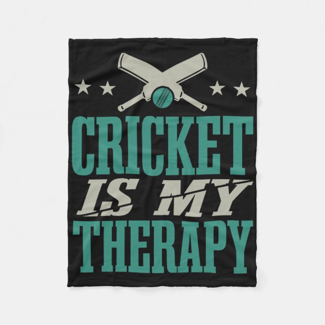 Cricketspelare cricket utbildning  fleecefilt (Framsidan)
