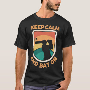 Cricketspelare Cricketer Atlet Håll Lugnt Och Slå T Shirt