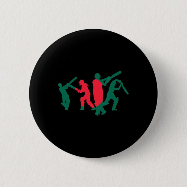 Cricketspelare Design 1  Knapp (Framsida)