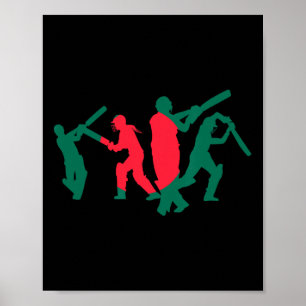 Cricketspelare Design 1 Poster