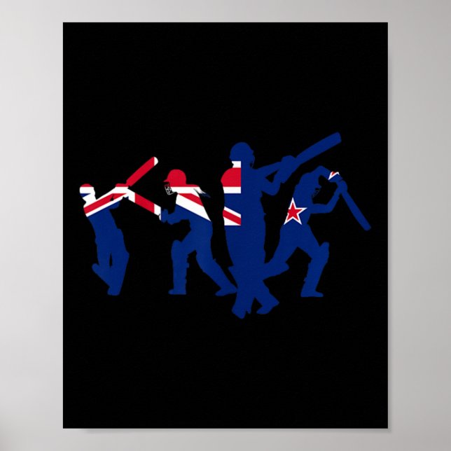 Cricketspelare Designar  Poster (Framsidan)