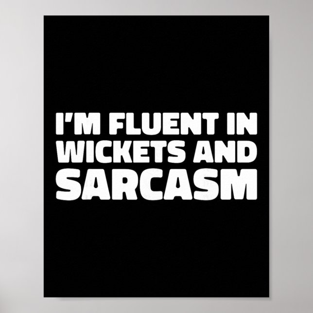 Cricketspelare Domare - Bowler Tsman Cricket Crick Poster (Framsidan)