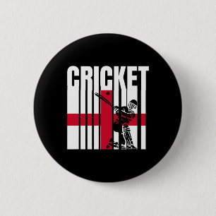 Cricketspelare engelsk flagga knapp