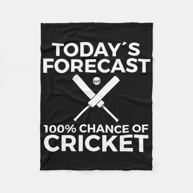 Cricketspelare  fleecefilt (Framsidan)