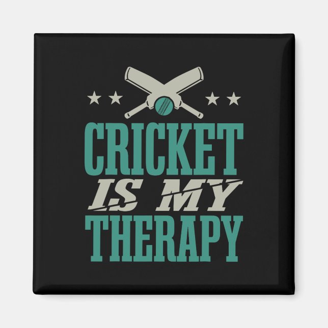 Cricketspelare i träning Cricket Magnet (Framsidan)