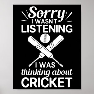 Cricketspelare Ll T Coach Cricketer Poster