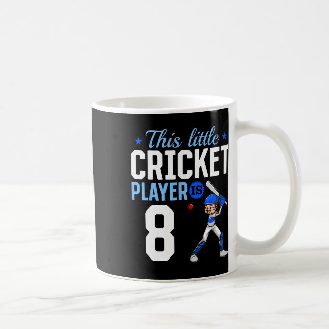 Cricketspelare på 8-årsdag  kaffemugg (Höger)